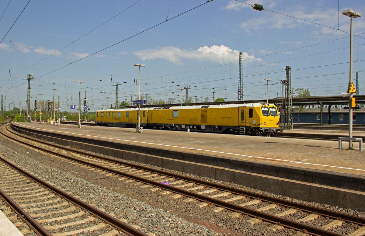 Der neue Gleismesstriebzug (GMTZ) der DB Betz 725 101/726 101 fuhr am 24.04.19 durch Hamm.