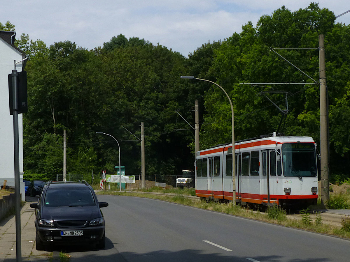 TW 330 nach Heven Dorf zwischen Hardel und Friedrich-List-Straße, 12.7.19.