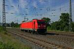 Einzeln fahrende Lokomotiven sind in Saarmund durch die Nhe zum Rangierbahnhof in Seddin recht hufig anzutreffen.