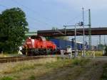 Der Millionen-Euro-Zug: 261 089 hat am 9.8.18 Motoren aus Kölleda abgehollt und bringt sie nun zum Rangierbahnhof in Erfurt.