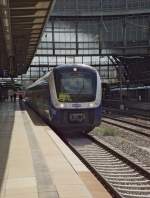 440 222 der NWB steht am 21.08.14 als RSB1 nach Bremen Farge im Bremer Hauptbahnhof.