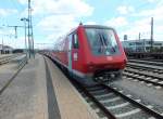 611 034 fhrt am 31.7.13 am Ende einer 611er-Doppeltraktion in den Bahnhof Singen ein.