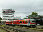 BR 628/744198/628-612-wartet-am-2392020-am 628 612 wartet am 23.9.2020 am Personenbahnhof Burghausen auf die Abfahrt Richtung Mühldorf.