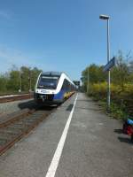 648 421 der NWB verlsst am 25.04.2013 Duisburg-Meiderich Ost.