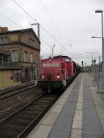 BR 298/303062/298-308-durchfaehrt-am-11113-mit 298 308 durchfhrt am 1.11.13 mit einem bergabezug den Bahnhof Michendorf bei Seddin.