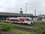  Stadt Düsseldorf  der Regiobahn bei der Ausfahrt aus dem Hauptbahnhof ebenjener Stadt, 25.9.15