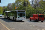Dieser Citaro-Gelenkbus der Wuppertaler Firma Flutura Reisen ist am 20.04. kurz davor, als Ersatzbus für die S7 in Richtung Wuppertal Hauptbahnhof aufzubrechen.