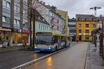 Wagen 182 aus dem Hause Berkhof gehrte Anfang der 2000er zu den ersten Niederflur-Obussen in Solingen und ist auch 20 Jahre spter nach wie vor im Einsatz.