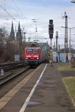 143 925 erreicht mit einer Regionalbahn nach Koblenz Köln Deutz.