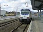Metronom nach Uelzen: ME 146-11 scheibt am 12.2.14 in Kreiensen.