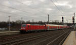 Mit einem RE5 nach Wesel fährt 146 278 am 28.12.16 in Düsseldorf-Fulghafen ein.