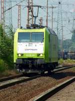 br-1850-privatbahn/280597/185-cl-007-91-80-6185-507-1 185-CL 007 (91 80 6185 507-1 D-CTD) von Captrain (im Moment vermtl. fr die DE unterwegs) rangiert am 16.7.13 in Bottrop-Sd.