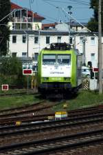 br-1850-privatbahn/344782/auf-der-zufahrt-zur-stillgelegten-drehscheibe Auf der Zufahrt zur stillgelegten Drehscheibe im Bahnhof Frankfurt (Oder) stand am 30.5.14 185-CL 005 (185 505) von Captrain.