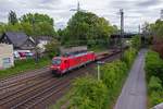 189 005 verlsst am 16.05.19 den Bahnhofsbereich von Oberhausen-Osterfeld.