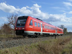 BR 612 qRegioSwingerq/494341/612-108-ist-am-8416-auf 612 108 ist am 8.4.16 auf der RB 53 (Gotha-Langensalza). Normalerweise ist hier ein 641 unterwegs, der die wenigen Fahrgäste auf der etwa zwanzigminütigen Fahrt einsammelt.