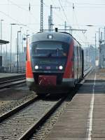 642 222 steht am 11.3.14 als RE10 nach Halberstadt in Sangerhausen.