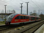 Am letzten Betriebstag des regulären Personenverkehrs auf der Pfefferminzbahn zwischen Buttstädt und Großheringen ist 642 223 unterwegs.