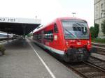 650 003 verlsst am 26.07.2010 den Lindauer Hauptbahnhof mit Ziel Friedrichshafen.