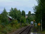 br-650-regio-shuttle-rs1/532406/vbg-vt-53-biegt-am-21016 VBG VT 53 biegt am 2.10.16 um die Kurve in der Einfahrt von Gera-Ost (ehem. Zwötzen Sächs. Stb.). Die Strecke verlor zum Fahrplanwechsel 16/17 ihren Verkehr, die Züge fahren nun über den Bahnhof Gera-Zwötzen.