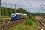 Als RB75 nach Osnabrck fhrt 643 326 der NWB in Brackwede ein.