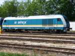 223 061 steht am 10.07.2009 im Abstellbereich des Lindauer Hauptbahnhofes und wartet auf die nächste Fahrt als ALEX nach München.