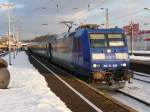 Am 03.02.2010 (91 80 6185 508-9 D-ATLD) steht 185 CL-008 als Ersatzzug fr den RE13 in Wuppertal-Oberbarmen.