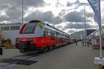 Siemens zeigte auf der Innotrans unter anderem einen als Hybrid-Triebzug ausgerüsteten Desiro-ML der ÖBB.