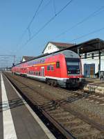 Nachschuss auf eine Regionalbahn nach Heiligenstadt, hier im Bahnhof Nordhausen.