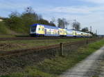 Metronom-RE 2 am 31.3.17 bei Einbeck-Salzderhelden.