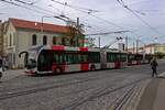 Vom Knotenpunkt Palmovka in Praha-Libeň aus fhrt die erste in Prag neu eingerichtete Trolleybuslinie nach Miškovice im Nordosten der tschechischen Hauptstadt.