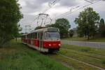 TW 8407 und 8408 haben auf dem Weg nach Bla Hora den touristisch am strksten nachgefragten Streckenabschnitt bis zur Prager Burg hinter sich gebracht.