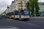 Wagen 1515 tr�gt noch das durchaus ansprechende Farbschema in blau/wei�/gelb, das in Ostrava in den 90er-Jahren eingef�hrt wurde.