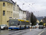 Auf der Cronenberger Strae in Solingen fuhr einst die Straenbahn (Linie 5) nach Elberfeld, heute heit sie CE64 und wird mit normalen Dieselbussen betrieben.