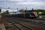 Als LeoExpress 411 in Richtung Bohumn ist 480 003 am 23.04.24 in Praha-Libeň unterwegs.